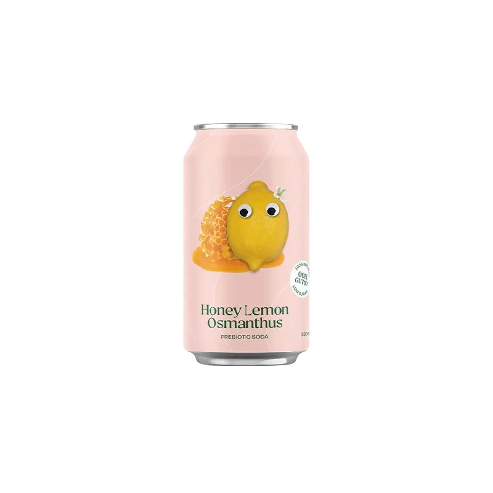 Prebiotic Honey Lemon Osmanthus Soda | 1 Can