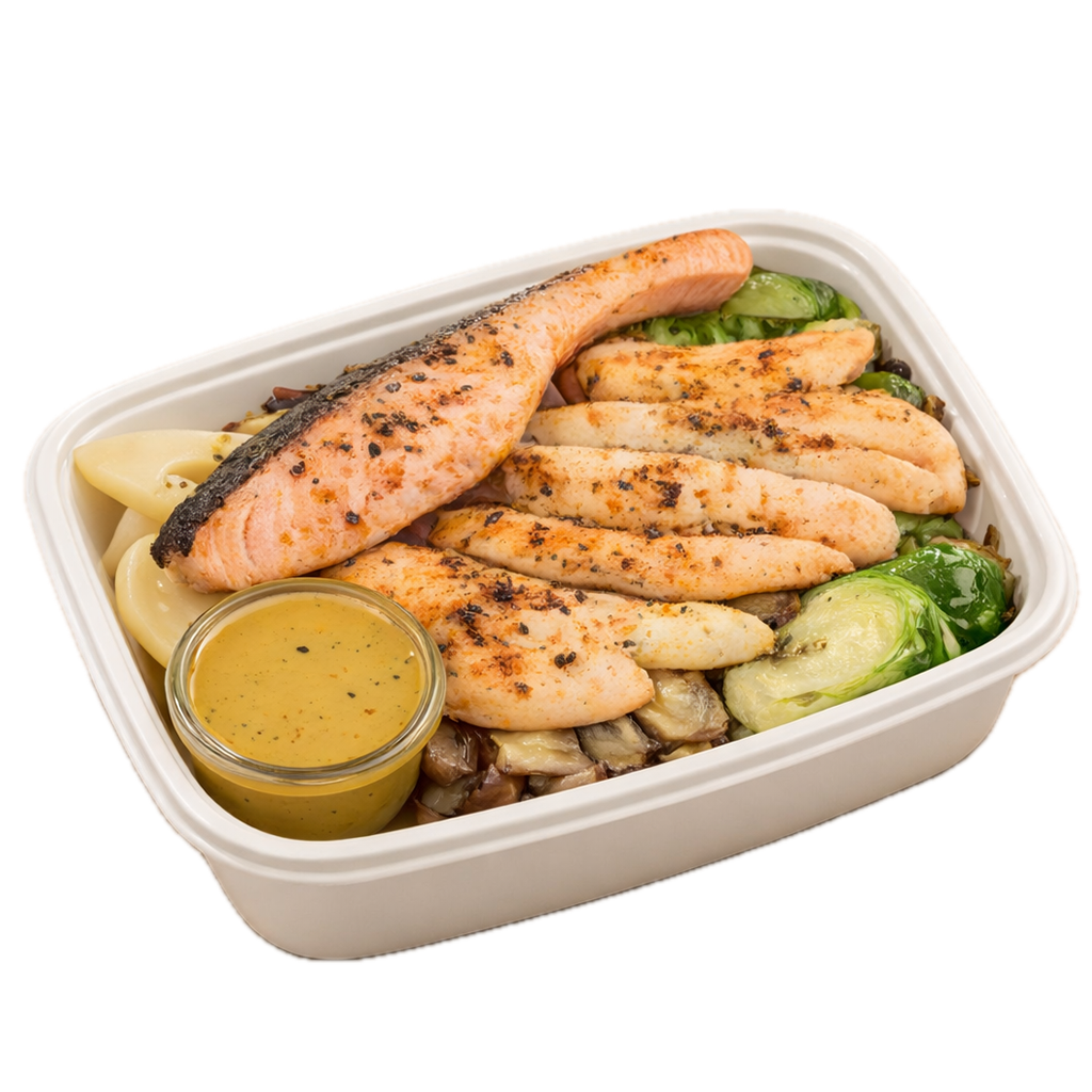 Baked Salmon & Dory Plate