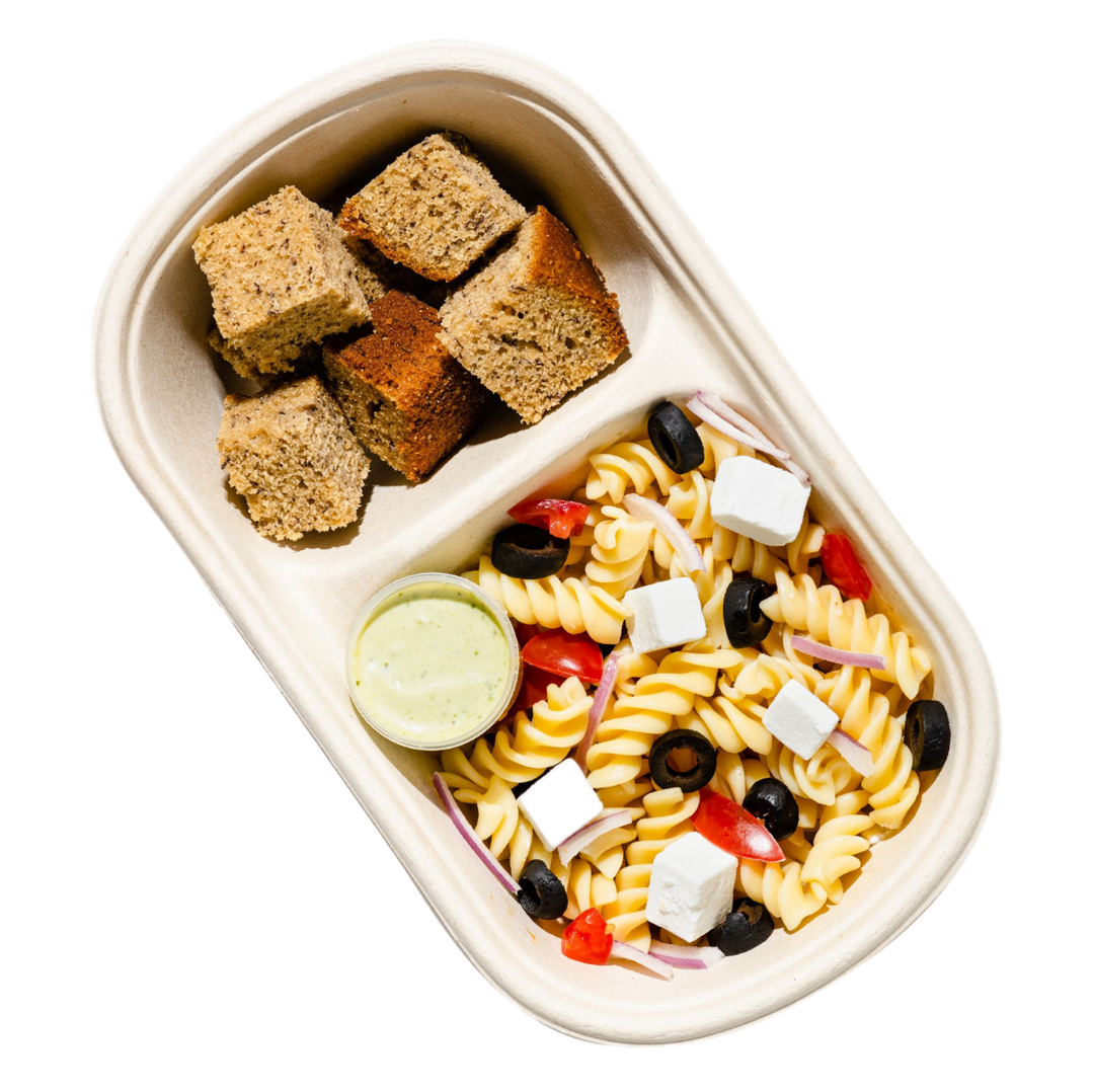 Fusilli Salad with Banana Cake with Acai Superfruit Bento | 1 pax