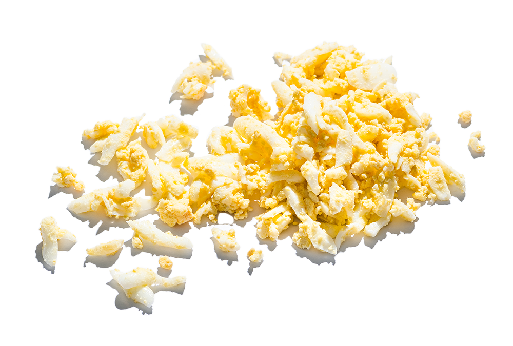 grated eggs