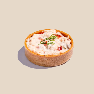 Salmon mayo tart